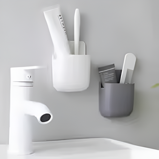 1 Pcs u Shape Wall Mounted Mobile And Remote Holder | wall Mounted Storage Case For Remote, Toothbrush, Mobile Phone Plug Holder | Multifunctional Storage Holder